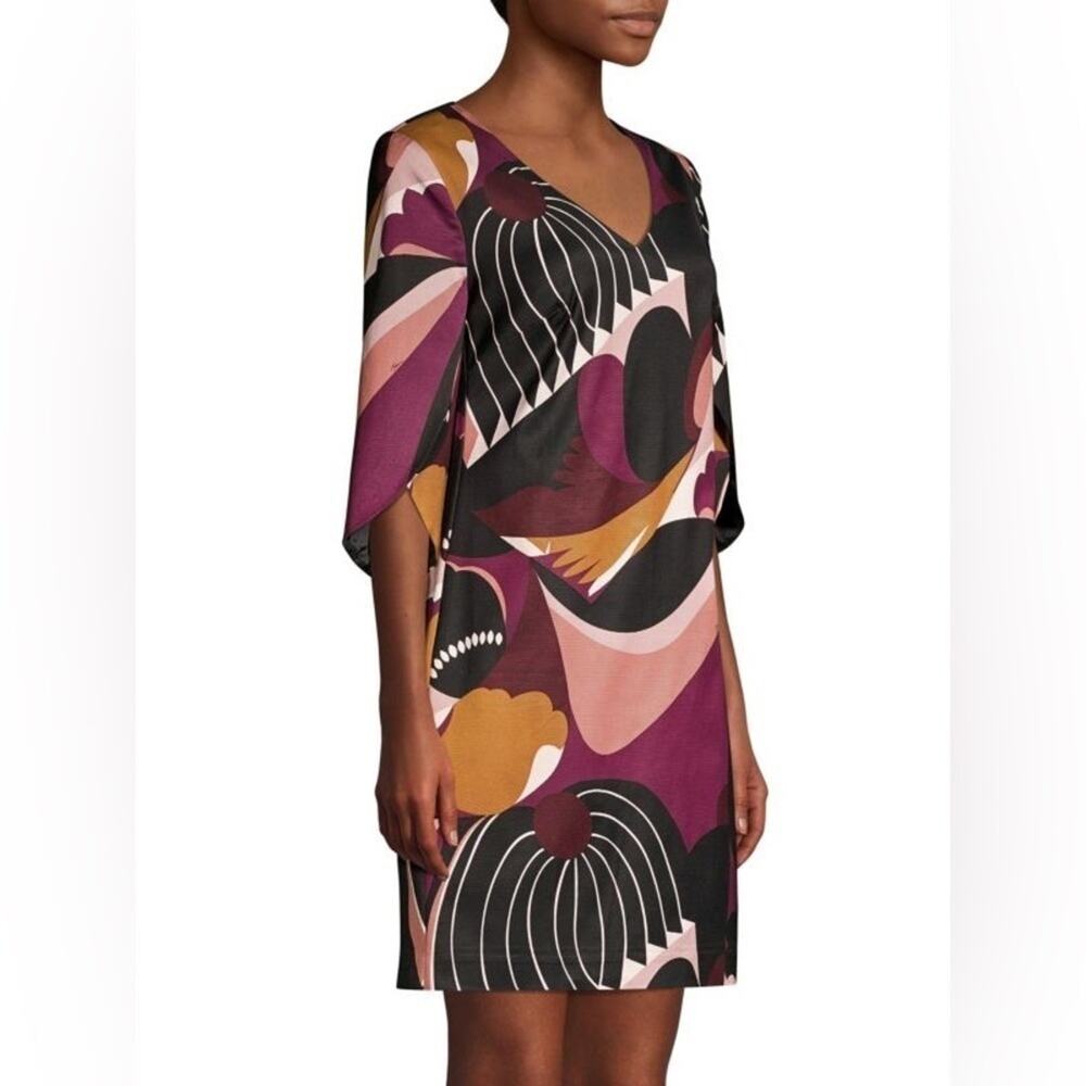 Trina Turk Wine Country Sonoma Patchwork-Print Shift Dress Size 6